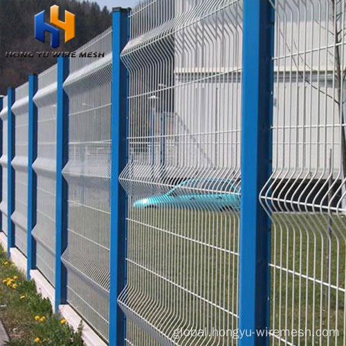 Curvy Welded Mesh Panels cyclone wire fence with pvc coated price Manufactory